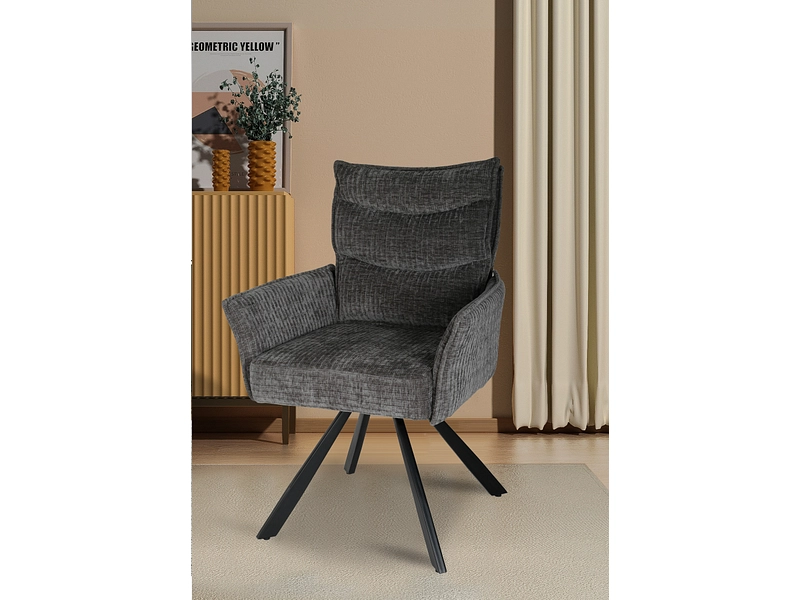 Chaise MARLA tissu gris