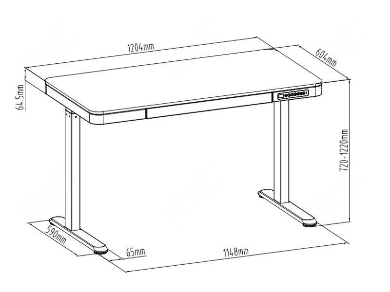 Elektrischer Schreibtisch DARK