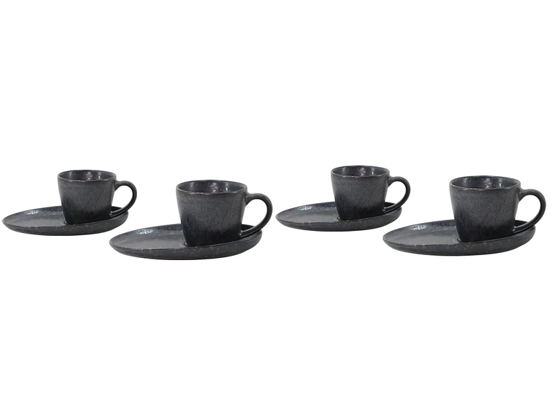 Set tazze da caffè BROOKE 19cl gres marrone