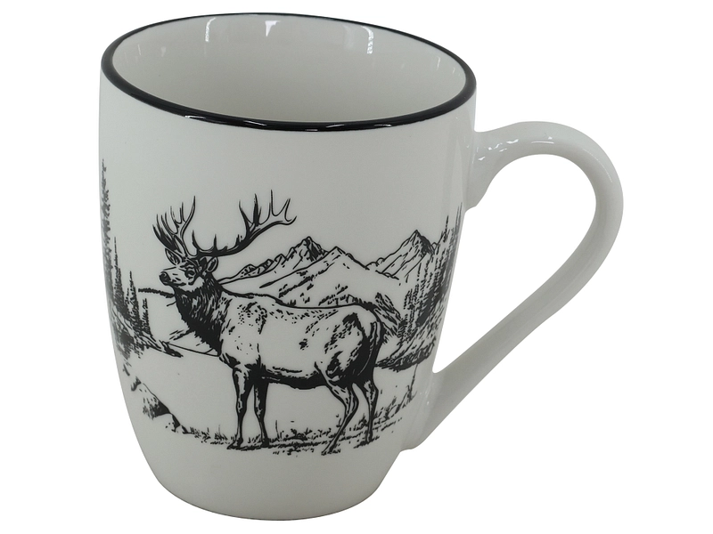 Set 4 mug MOUNTAIN 32cl porcellana bianco