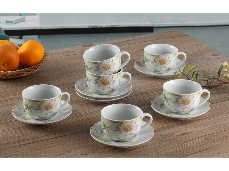 Set tasses à café SAKURA 20cl porcelaine multicolore