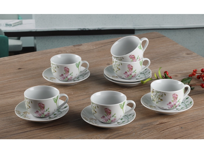 Set tasses à café ZURIEL 20cl porcelaine multicolore