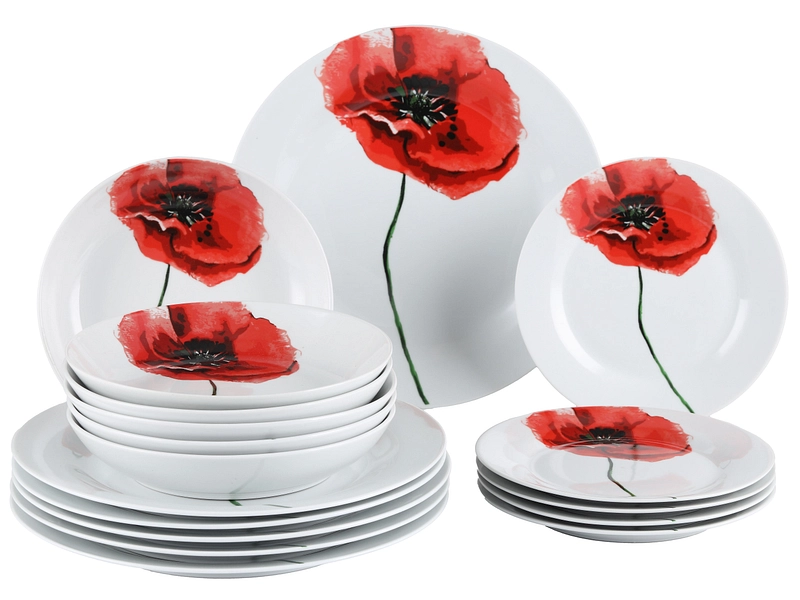 Set stoviglie COQUELICOT porcellana