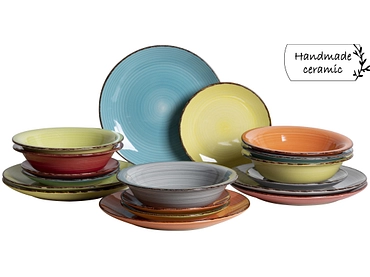 Geschirrset RAINBOW Sandstein