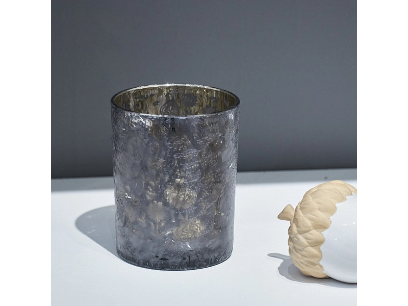 Windlicht DESYA 10 cm x 12.5 cm Glas champagner