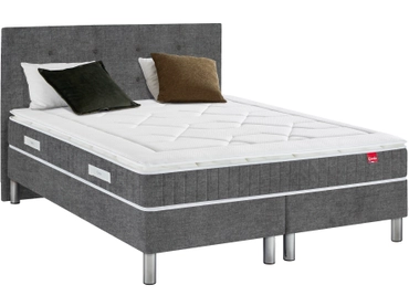 Boxspringbett EPEDA COLLECTION ELEGANCE COURCHEVEL II chenillegrau