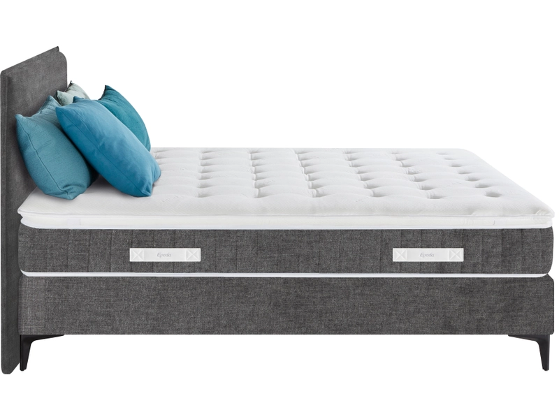 Boxspring EPEDA COLLECTION ELEGANCE VILLARS chenillé gris