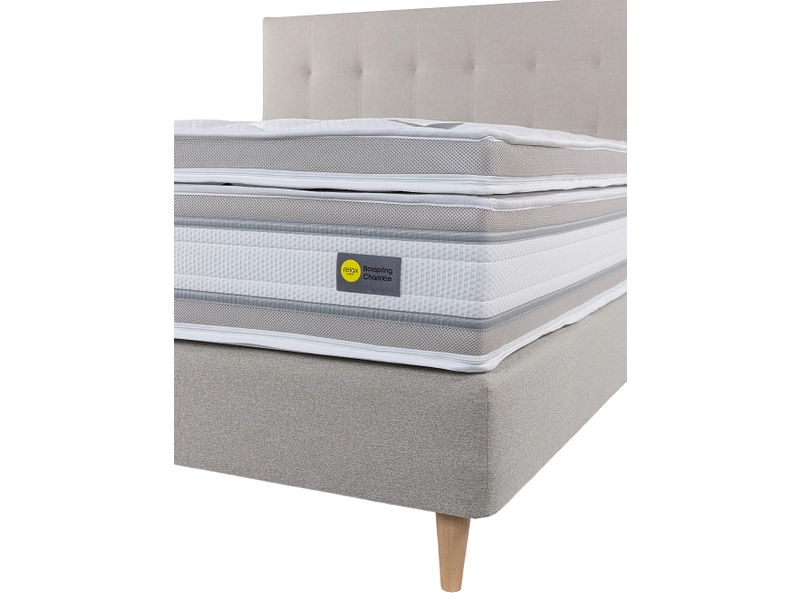 Boxspring RELAX BY BICO CHARLOTTE gris clair