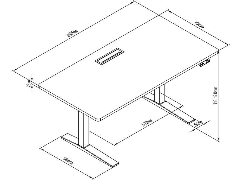 Elektrischer Schreibtisch STRATEGY