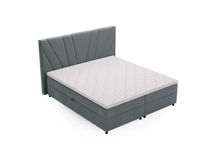 Boxspringbett YORU grau