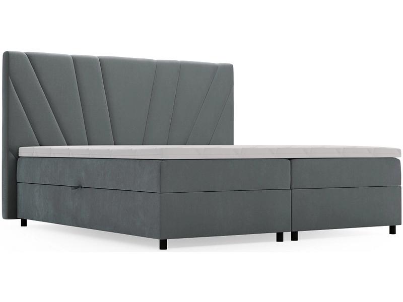 Boxspringbett YORU grau Boxspringbett YORU grau