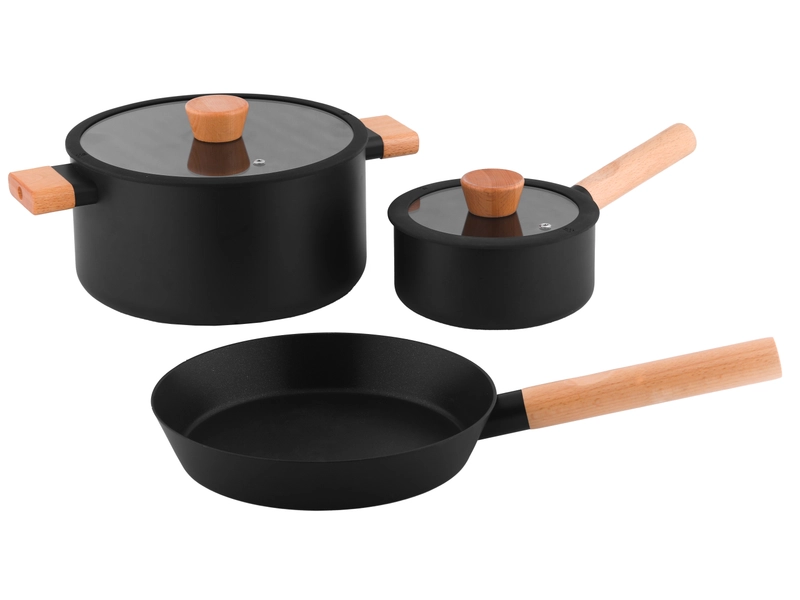 Set cuisson DALILA 5 pièces aluminium noir