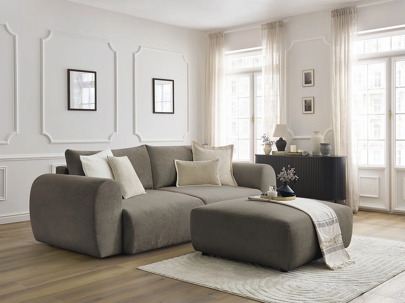 3er Sofa mit Hocker BOBOCHIC LUCIEN