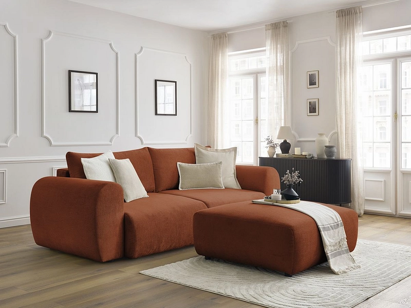 3er Sofa mit Hocker BOBOCHIC LUCIEN