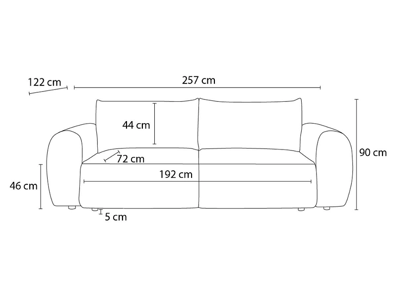 3er Sofa BOBOCHIC LUCIEN