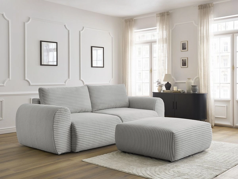 3er Sofa mit Hocker BOBOCHIC LUCIEN