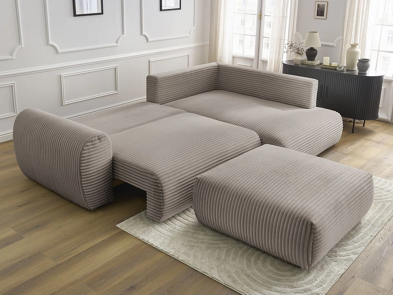 Divano ad angolo con pouf BOBOCHIC LUCIEN