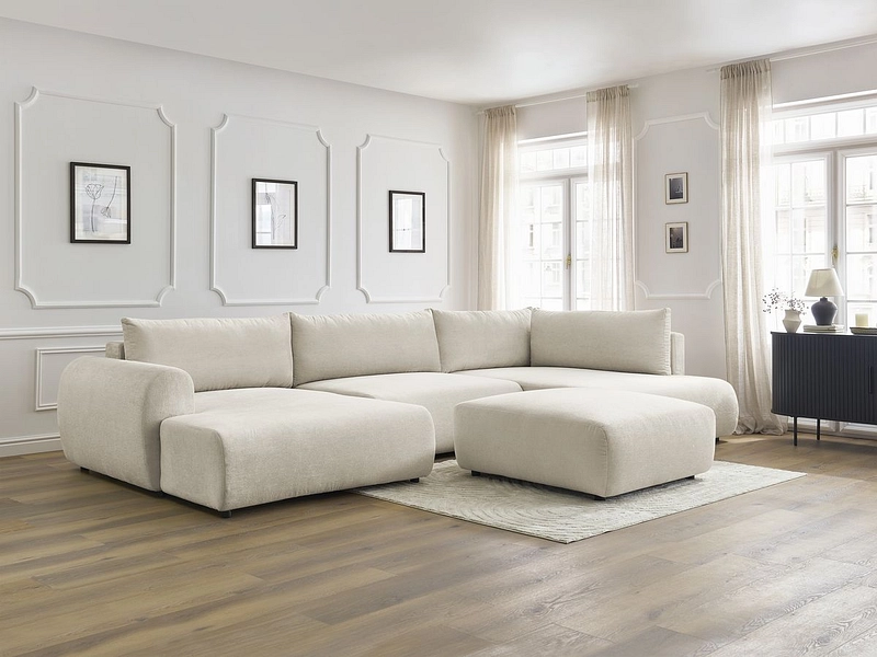 Panorama-Ecksofa mit Hocker BOBOCHIC LUCIEN