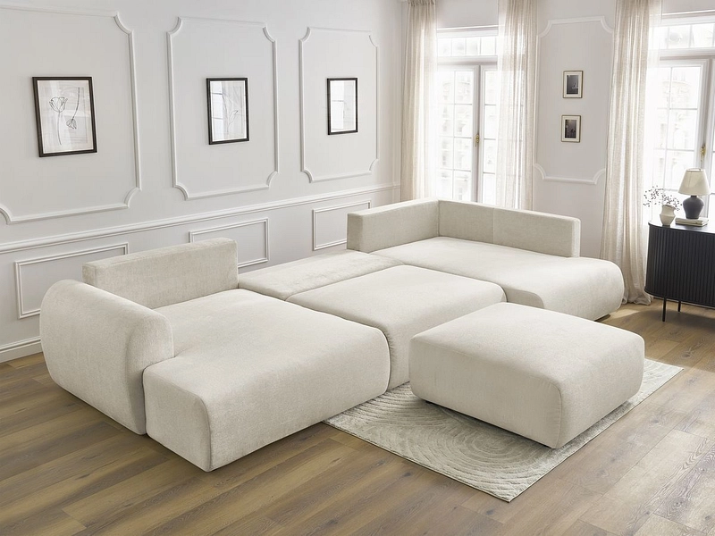 Panorama-Ecksofa mit Hocker BOBOCHIC LUCIEN