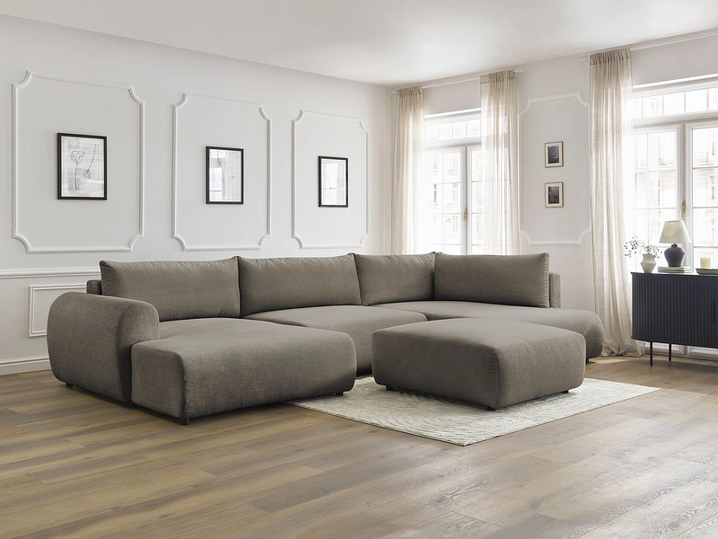 Panorama-Ecksofa mit Hocker BOBOCHIC LUCIEN