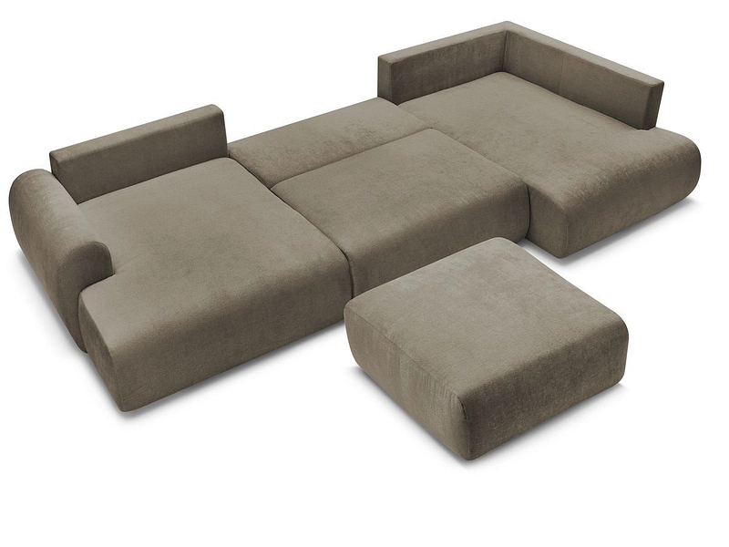 Panorama-Ecksofa mit Hocker BOBOCHIC LUCIEN