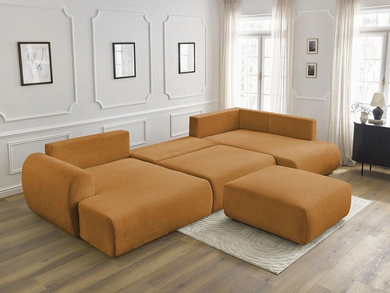 Panorama-Ecksofa mit Hocker BOBOCHIC LUCIEN