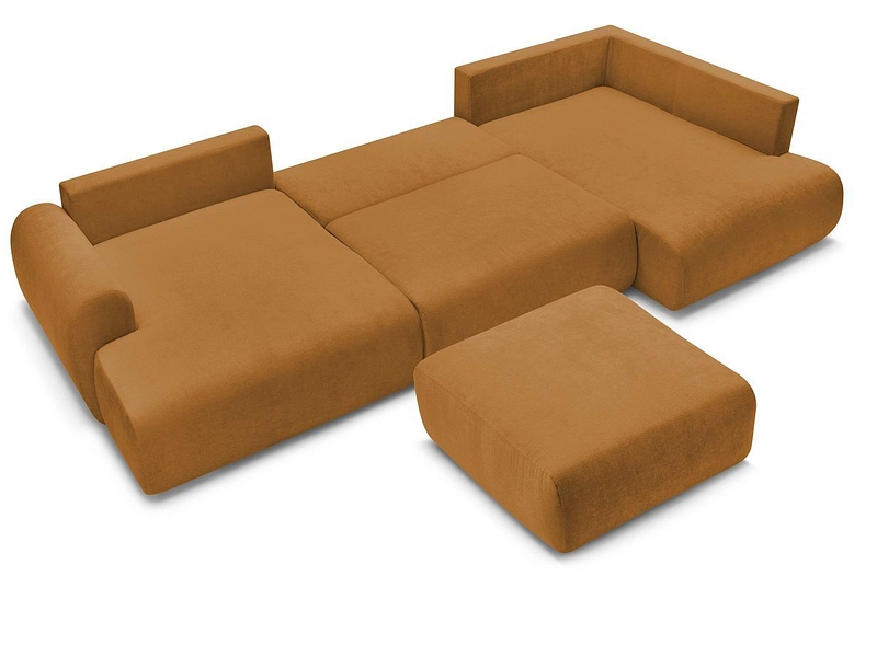 Panorama-Ecksofa mit Hocker BOBOCHIC LUCIEN