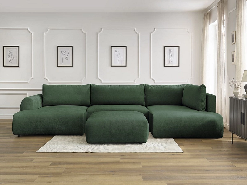 Panorama-Ecksofa mit Hocker BOBOCHIC LUCIEN