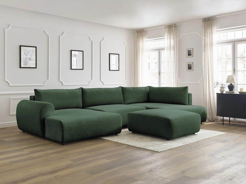 Panorama-Ecksofa mit Hocker BOBOCHIC LUCIEN