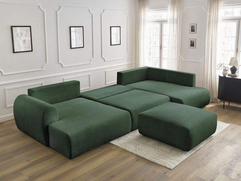 Panorama-Ecksofa mit Hocker BOBOCHIC LUCIEN