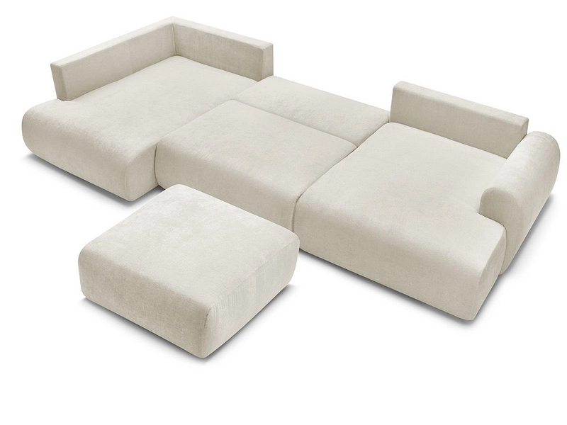 Panorama-Ecksofa mit Hocker BOBOCHIC LUCIEN