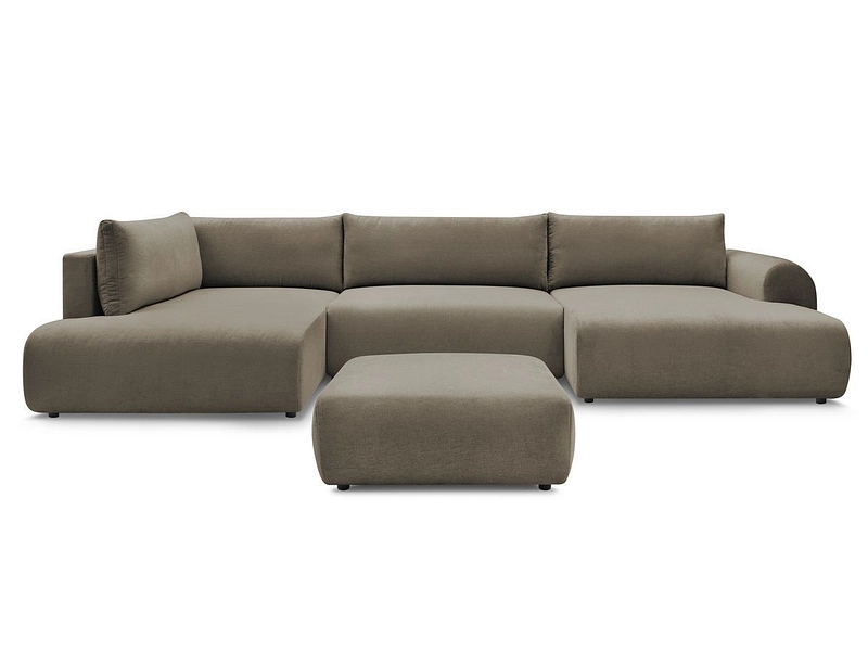 Panorama-Ecksofa mit Hocker BOBOCHIC LUCIEN