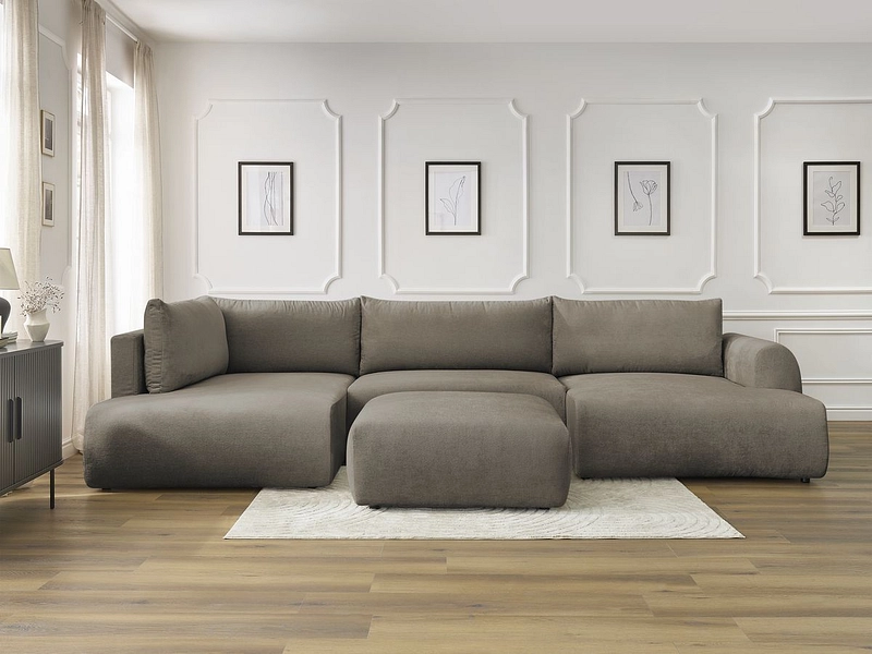 Panorama-Ecksofa mit Hocker BOBOCHIC LUCIEN