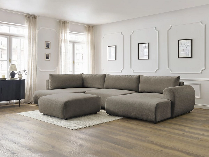 Panorama-Ecksofa mit Hocker BOBOCHIC LUCIEN