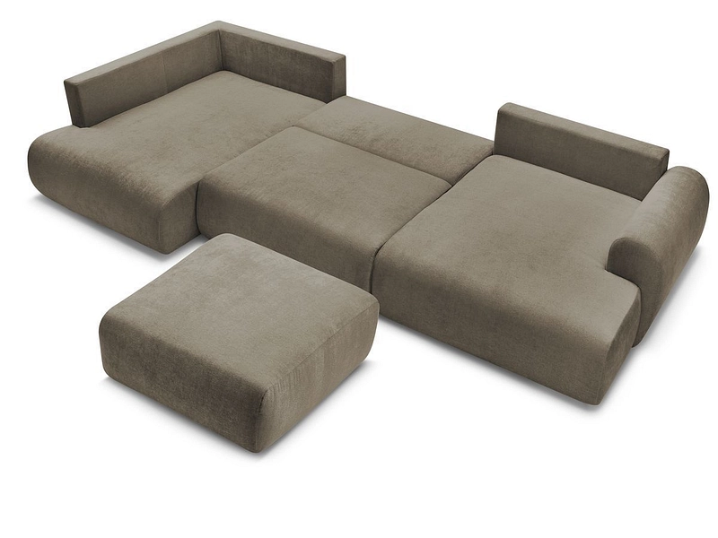 Panorama-Ecksofa mit Hocker BOBOCHIC LUCIEN