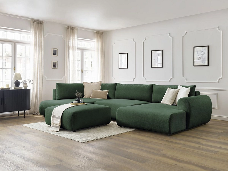 Panorama-Ecksofa mit Hocker BOBOCHIC LUCIEN