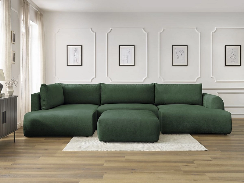 Panorama-Ecksofa mit Hocker BOBOCHIC LUCIEN