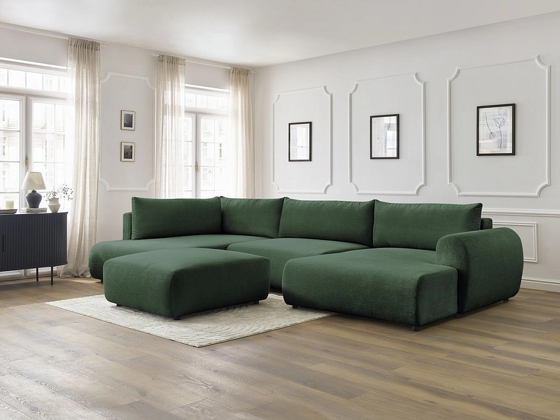 Panorama-Ecksofa mit Hocker BOBOCHIC LUCIEN