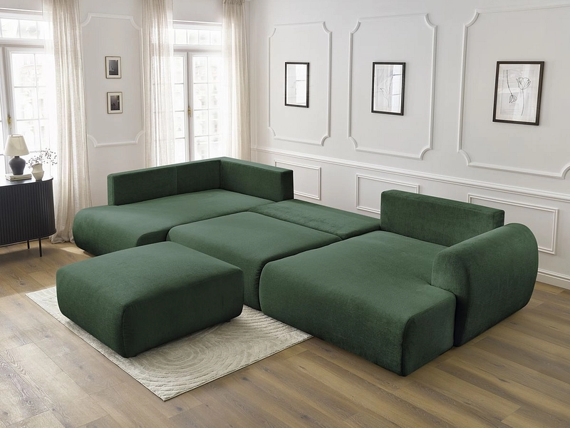 Panorama-Ecksofa mit Hocker BOBOCHIC LUCIEN