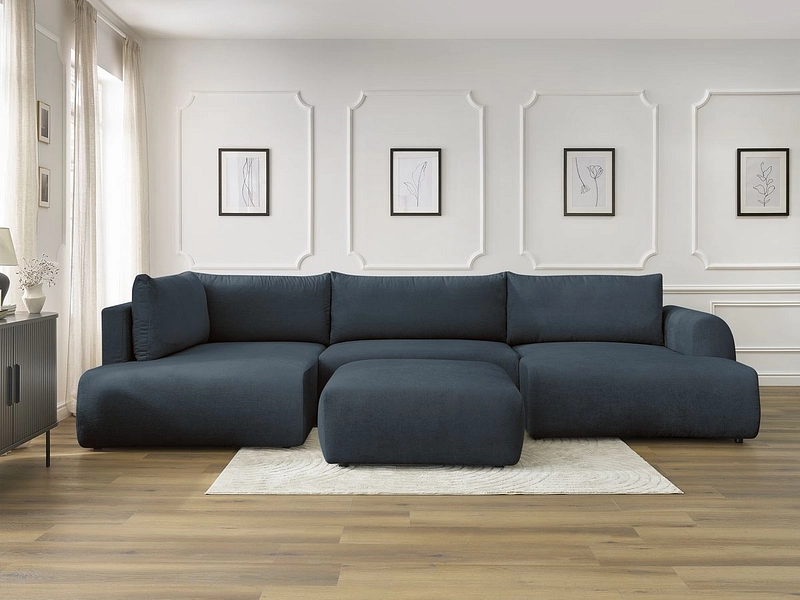 Panorama-Ecksofa mit Hocker BOBOCHIC LUCIEN