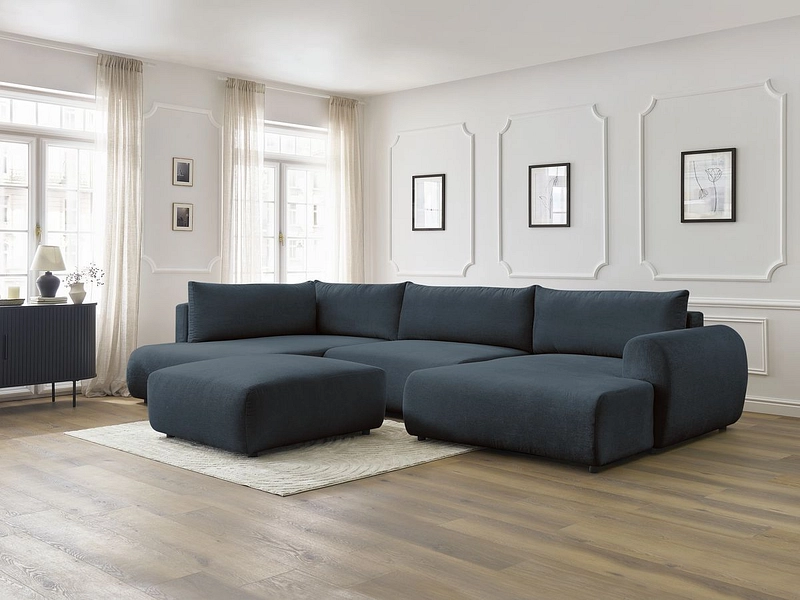 Panorama-Ecksofa mit Hocker BOBOCHIC LUCIEN