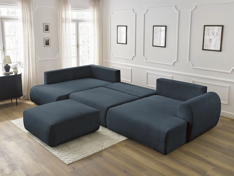 Panorama-Ecksofa mit Hocker BOBOCHIC LUCIEN