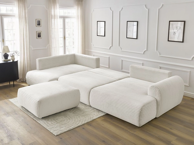 Panorama-Ecksofa mit Hocker BOBOCHIC LUCIEN