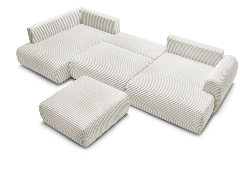 Panorama-Ecksofa mit Hocker BOBOCHIC LUCIEN