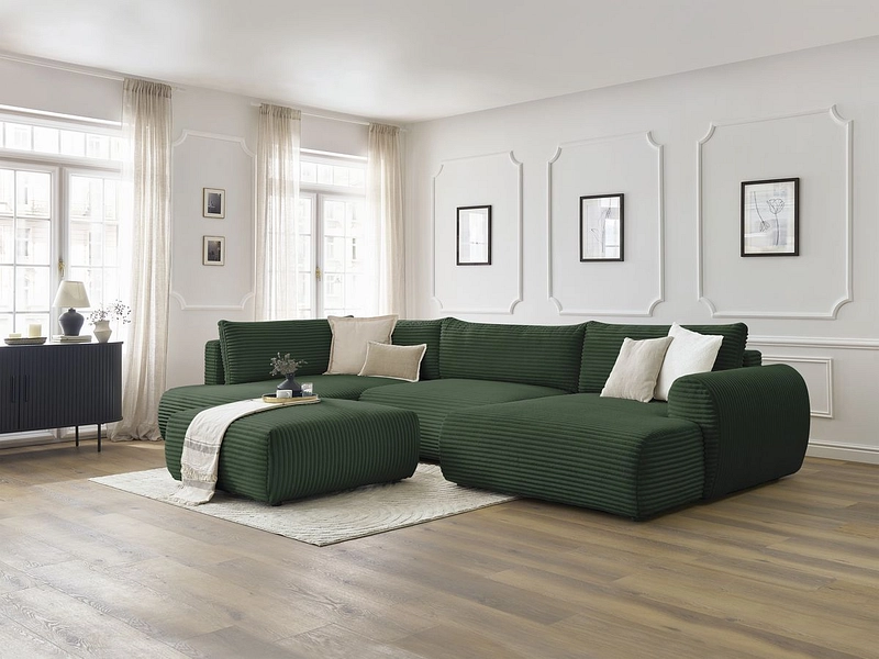 Panorama-Ecksofa mit Hocker BOBOCHIC LUCIEN