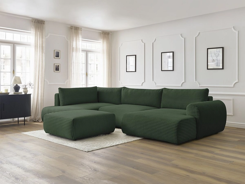 Panorama-Ecksofa mit Hocker BOBOCHIC LUCIEN