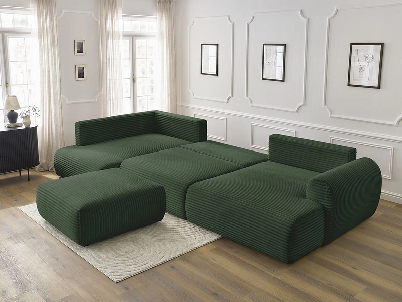 Panorama-Ecksofa mit Hocker BOBOCHIC LUCIEN