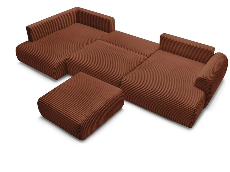 Panorama-Ecksofa mit Hocker BOBOCHIC LUCIEN