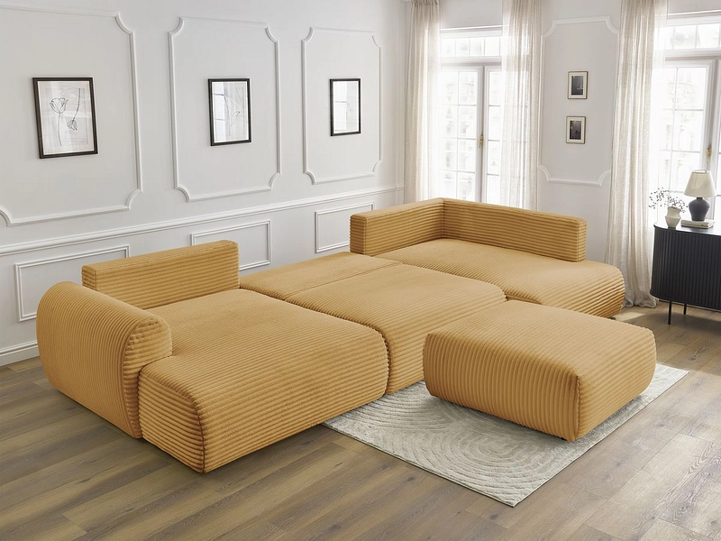 Panorama-Ecksofa mit Hocker BOBOCHIC LUCIEN