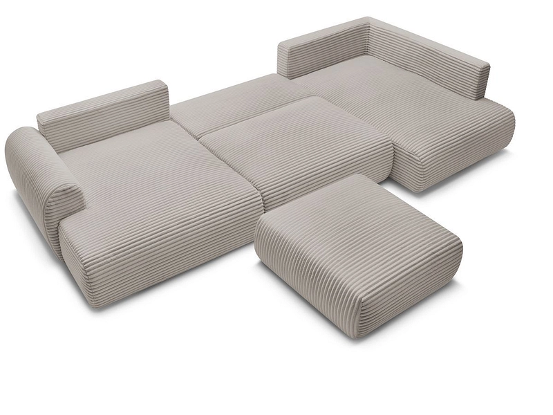 Panorama-Ecksofa mit Hocker BOBOCHIC LUCIEN